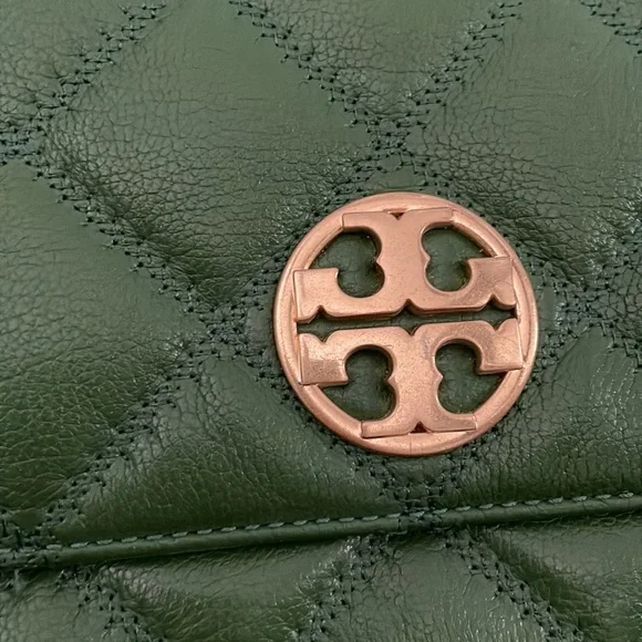 Tory Burch Quilted Green Crossbody Bag - Picture 2 of 6